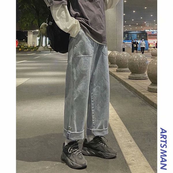 harajuku trend loose straight jeans daddy pants men's korean casual pants spring and autumn new, Blue
harajuku trend loose straight jeans daddy pants men's korean casual pants spring and autumn new, Blue