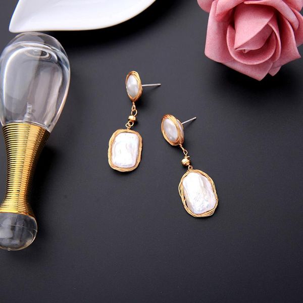 dangle & chandelier balanbiu elegant cute irregular baroque pearl drop stud earrings for women gold color cultured fashion jewelry accessori, Silver
dangle & chandelier balanbiu elegant cute irregular baroque pearl drop stud earrings for women gold color cultured fashion jewelry accessori, Silver