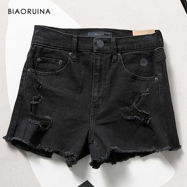 biaoruina women's scratched holes washing denim black short wild slim high waist female fashion summer short streetwear1, White;black
biaoruina women's scratched holes washing denim black short wild slim high waist female fashion summer short streetwear1, White;black