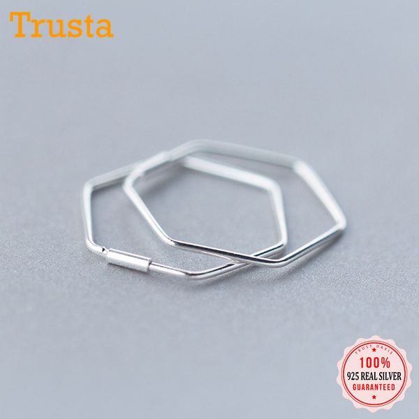 925 sterling silver women's jewelry fashion cute hexagon hoop earrings for fine silver 925 earring gift, Golden;silver
925 sterling silver women's jewelry fashion cute hexagon hoop earrings for fine silver 925 earring gift, Golden;silver