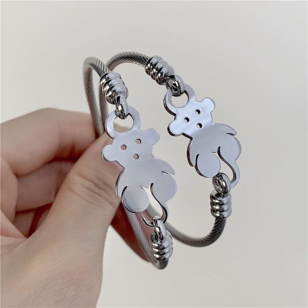 japan and south korea ins hip hop trend stainless steel mesh red bear bracelet simple lovely children's fun, Black
japan and south korea ins hip hop trend stainless steel mesh red bear bracelet simple lovely children's fun, Black