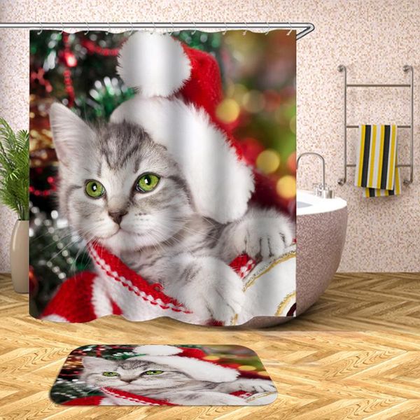 shower curtains christmas curtain cats printing wc bathroom polyester fabric waterproof bath
shower curtains christmas curtain cats printing wc bathroom polyester fabric waterproof bath