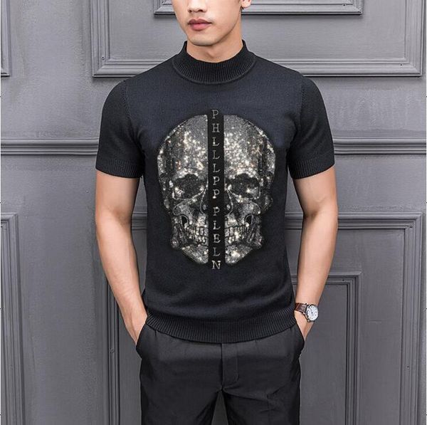 winter fashion new style with diamond sweaters skull slim short sleeve men's sweater 100% cotton quality, White;black
winter fashion new style with diamond sweaters skull slim short sleeve men's sweater 100% cotton quality, White;black