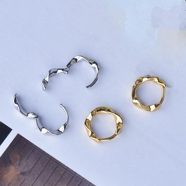 2 pairs cute fold gold round hoop earrings for women jewelry silver 925 girls earring accessories girlfriend festival gift, Golden;silver
2 pairs cute fold gold round hoop earrings for women jewelry silver 925 girls earring accessories girlfriend festival gift, Golden;silver