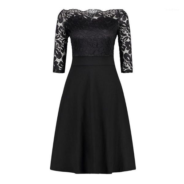 fashion new 2020 new women's collar lace dress women floral lace formal cocktail party dress half sleeve prom1, Black;gray
fashion new 2020 new women's collar lace dress women floral lace formal cocktail party dress half sleeve prom1, Black;gray