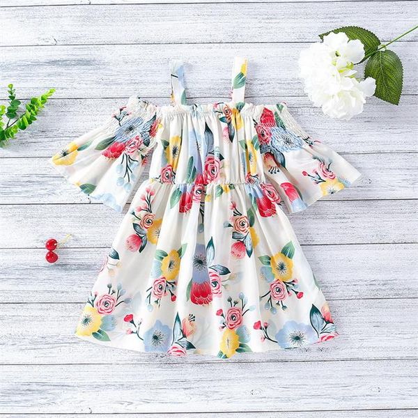 wholesale 2021 new summer baby girls dress sling floral shoulderless defined waist princess dress kids clothes e602, Red;yellow
wholesale 2021 new summer baby girls dress sling floral shoulderless defined waist princess dress kids clothes e602, Red;yellow