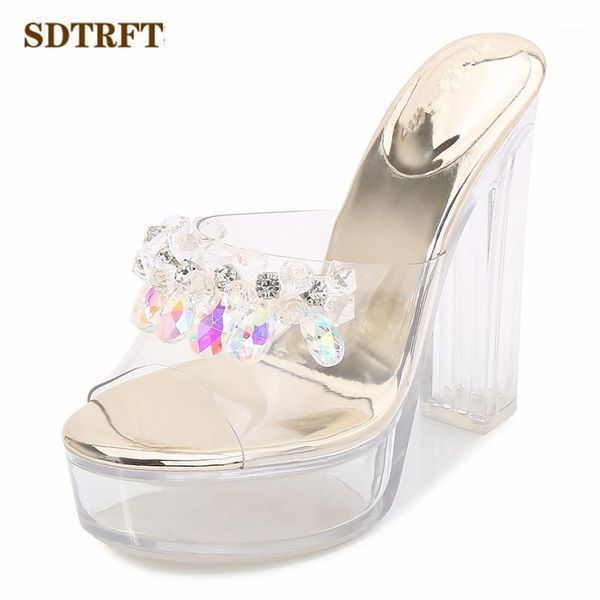 sdtrft summer ladies nightclub shoes woman sandals transparent platform 13cm thick high heels pearl diamond cosplay slipper1, Black
sdtrft summer ladies nightclub shoes woman sandals transparent platform 13cm thick high heels pearl diamond cosplay slipper1, Black