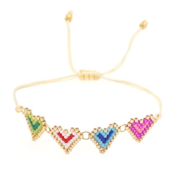 charm bracelets go2boho heart bracelet for girl friends gift boho miyuki beads woven jewellery bohemian beach women's jewelry pulseras, Golden;silver
charm bracelets go2boho heart bracelet for girl friends gift boho miyuki beads woven jewellery bohemian beach women's jewelry pulseras, Golden;silver