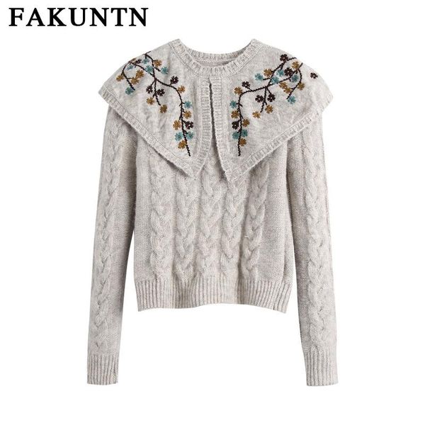 women sweater knit pullover autumn winter jumper fashion embroidery knitted long sleeve sweater women clothing 2021, White;black
women sweater knit pullover autumn winter jumper fashion embroidery knitted long sleeve sweater women clothing 2021, White;black