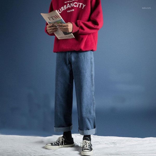 men loose casual wide leg jeans pant male japan harajuku streetwear fashion straight denim trousers harem pant1, Blue
men loose casual wide leg jeans pant male japan harajuku streetwear fashion straight denim trousers harem pant1, Blue
