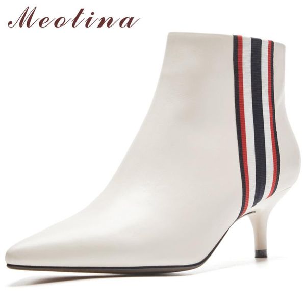meotina autumn ankle boots women natural genuine leather stiletto high heel short boots zipper mixed colors shoes ladies size 40, Black
meotina autumn ankle boots women natural genuine leather stiletto high heel short boots zipper mixed colors shoes ladies size 40, Black