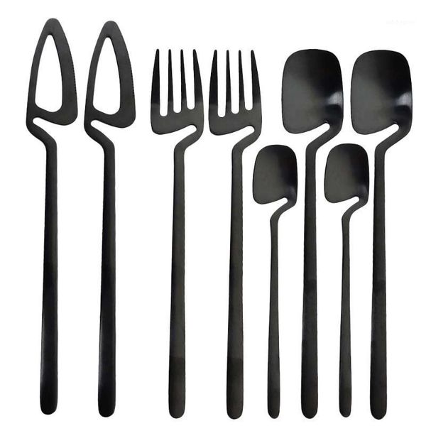 flatware sets 8pcs/2set matte black dinnerware kitchen decor spoon fork knife tableware set gold cutlery ice cream soup coffee use1
flatware sets 8pcs/2set matte black dinnerware kitchen decor spoon fork knife tableware set gold cutlery ice cream soup coffee use1