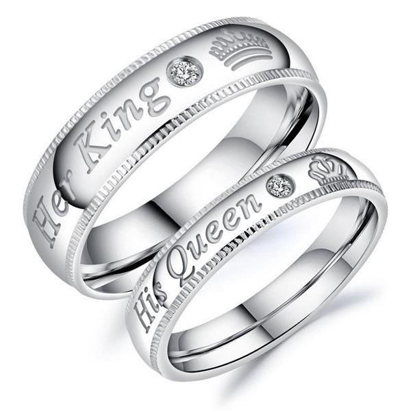 wedding rings classic fashion her king his queen couple ring paved luxury cz crown men and women lover for anniversary engagement gift, Slivery;golden
wedding rings classic fashion her king his queen couple ring paved luxury cz crown men and women lover for anniversary engagement gift, Slivery;golden