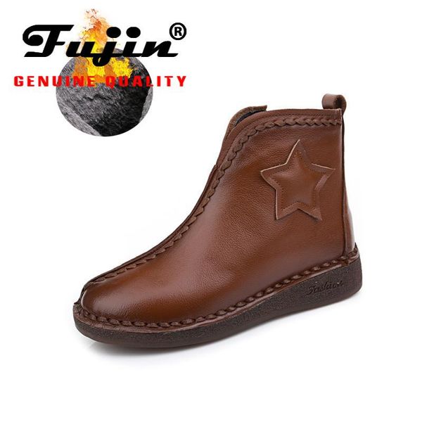 fujin 2020 soft leather genuine cow women boots fur plush warm snow boots for autumn winter women ankle platform booties, Black
fujin 2020 soft leather genuine cow women boots fur plush warm snow boots for autumn winter women ankle platform booties, Black
