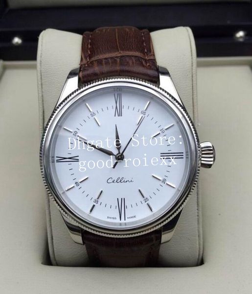 vintage men's watch automatic 2813 men black white crystal dial steel cellini men brown calf leather strap 50509 business sapphire watc, Slivery;brown
vintage men's watch automatic 2813 men black white crystal dial steel cellini men brown calf leather strap 50509 business sapphire watc, Slivery;brown