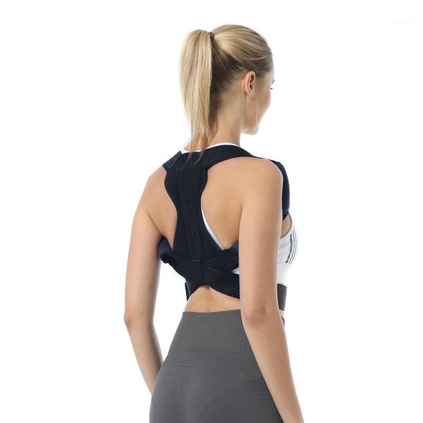 back support posture corrector brace for men and women clavicle sslouching hunching adjustable trainer1, Black;blue
back support posture corrector brace for men and women clavicle sslouching hunching adjustable trainer1, Black;blue