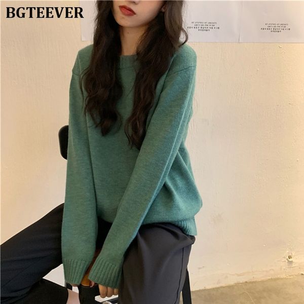 bgteever 12 colors vintage women sweater o-neck autumn winter sweater female full sleeve loose pullovers jumpers femme y200910, White;black
bgteever 12 colors vintage women sweater o-neck autumn winter sweater female full sleeve loose pullovers jumpers femme y200910, White;black