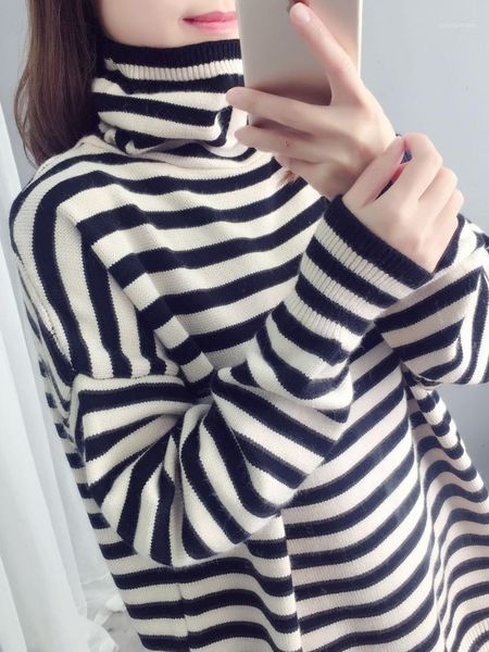 women's sweaters striped for women high neck long sleeve casual autumn winter pullovers shoulder femele 1, White;black
women's sweaters striped for women high neck long sleeve casual autumn winter pullovers shoulder femele 1, White;black