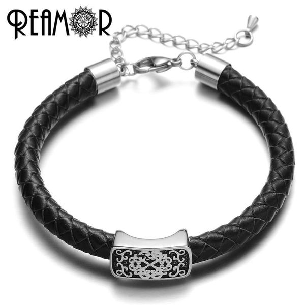 charm bracelets reamor 316l stainless steel adjustable leather for men punk bangle clouds totems pattern beads with lobster clasp, Golden;silver
charm bracelets reamor 316l stainless steel adjustable leather for men punk bangle clouds totems pattern beads with lobster clasp, Golden;silver