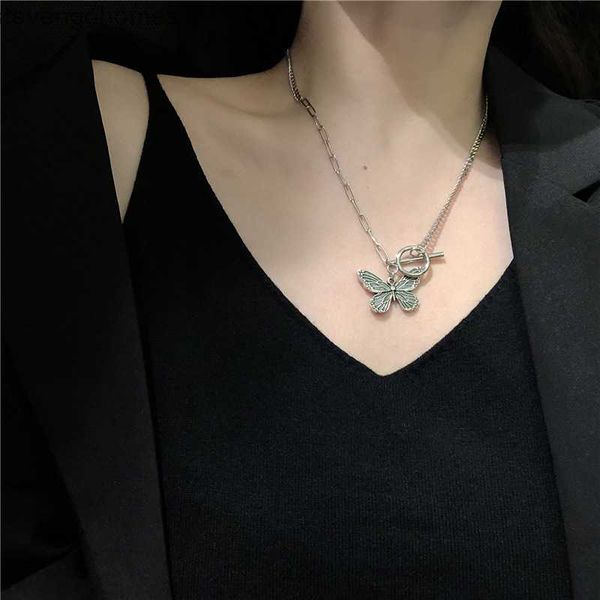 net red, minority butterfly necklace, korean the same bracelet, super fairy temperament, ot clasp and clavicle chain, Silver
net red, minority butterfly necklace, korean the same bracelet, super fairy temperament, ot clasp and clavicle chain, Silver