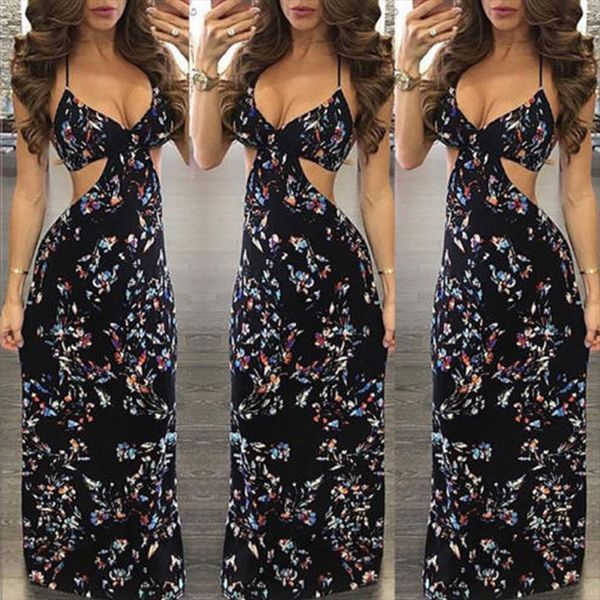 fashion women summer backless deep v neck vintage boho long maxi evening party beach dress floral print sundress, Black;gray
fashion women summer backless deep v neck vintage boho long maxi evening party beach dress floral print sundress, Black;gray