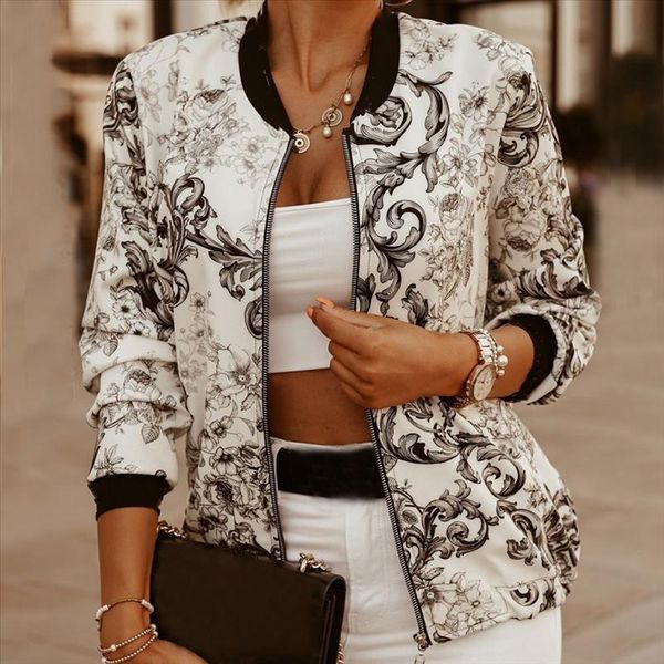 new jacket women autumn long sleeve vintage floral coat women casual o neck zipper bomber jackets ladies outwear veste femme, Black;brown
new jacket women autumn long sleeve vintage floral coat women casual o neck zipper bomber jackets ladies outwear veste femme, Black;brown