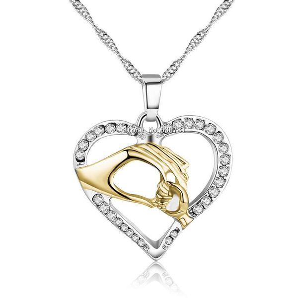 golden mother love baby child rhinestone big hand hold little hand design heart necklace mom birthday gift jewelry gift box, Silver
golden mother love baby child rhinestone big hand hold little hand design heart necklace mom birthday gift jewelry gift box, Silver