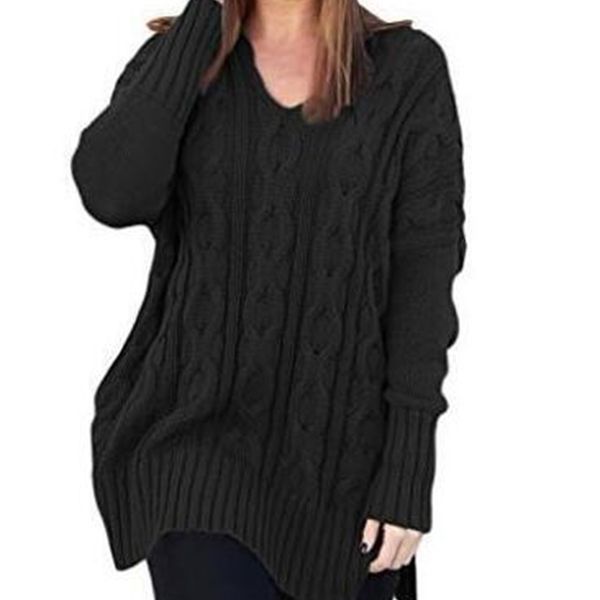 occasional winter released v-check solid sweaters for women, White;black
occasional winter released v-check solid sweaters for women, White;black