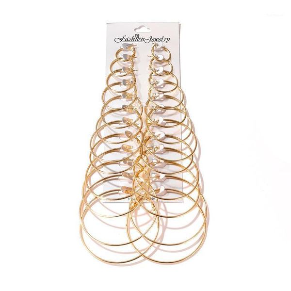 12 pairs/set round loop earrings set gold silver color circle earring for women gilrs hoop jewelry pendientes aros creole femme1, Golden;silver
12 pairs/set round loop earrings set gold silver color circle earring for women gilrs hoop jewelry pendientes aros creole femme1, Golden;silver