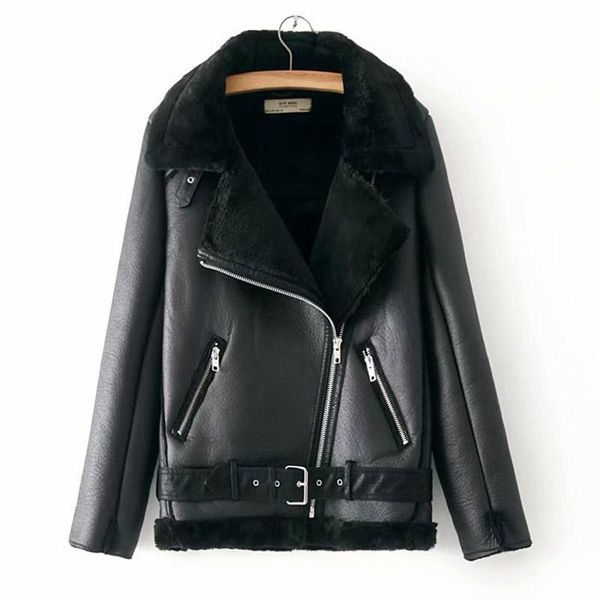 women's leather & faux plush warm jacket winter women sheepskin coats thicken lambs wool fur black motorcycle female
women's leather & faux plush warm jacket winter women sheepskin coats thicken lambs wool fur black motorcycle female