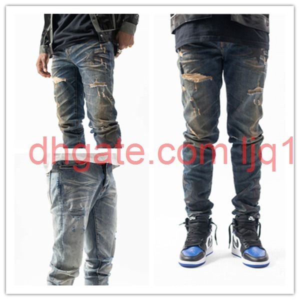 new mens designer heavy industry jeans ripped slim-leg jeans vintage style hole fashion mens holes jeans slim motorcycle biker causal mens, Blue
new mens designer heavy industry jeans ripped slim-leg jeans vintage style hole fashion mens holes jeans slim motorcycle biker causal mens, Blue