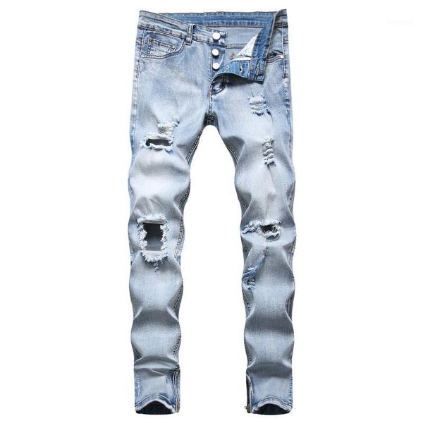 the united states the new holes of cultivate morality men beggars youth men's trousers harlan skinny jeans a undertakes1, Blue
the united states the new holes of cultivate morality men beggars youth men's trousers harlan skinny jeans a undertakes1, Blue