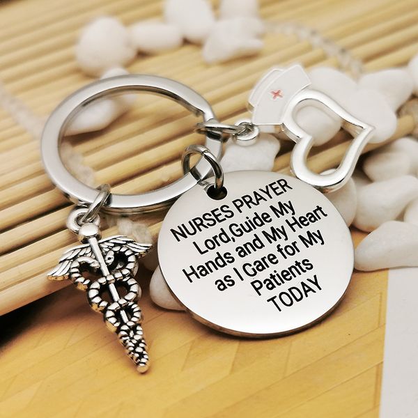 keychain key ring heart medical charm pendant nurse nurse cap engrave words nurses prayer lord stainless steel keychain, Slivery;golden
keychain key ring heart medical charm pendant nurse nurse cap engrave words nurses prayer lord stainless steel keychain, Slivery;golden