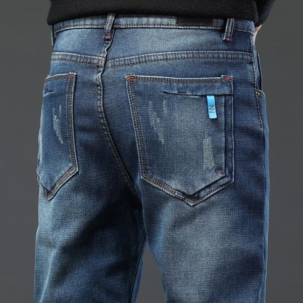 men's jeans winter comfortable warm fleece thick slim fit classic brand clothing fashion embroidery trendy men young feet, Blue
men's jeans winter comfortable warm fleece thick slim fit classic brand clothing fashion embroidery trendy men young feet, Blue