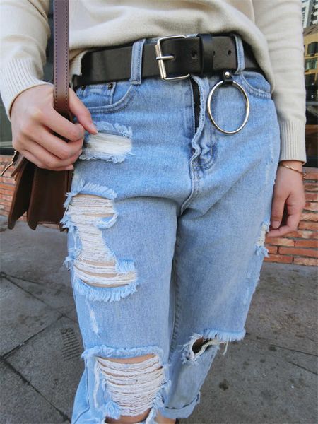 leisure belts female gold jeans round wild without pin metal buckle brown leather black strap belt women, Black;brown
leisure belts female gold jeans round wild without pin metal buckle brown leather black strap belt women, Black;brown