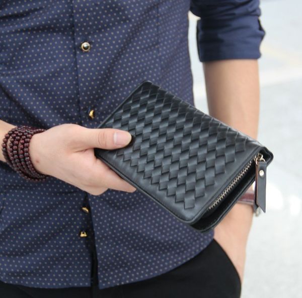 woven long zipper wallet simply life use casual men standard pu leather, Red;black
woven long zipper wallet simply life use casual men standard pu leather, Red;black