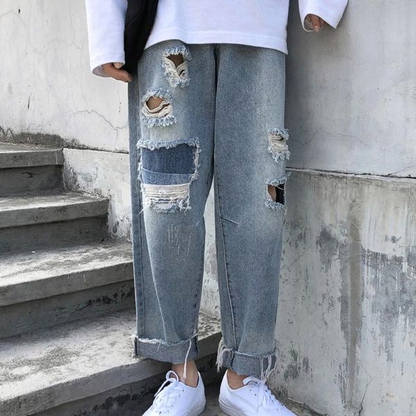 wholesale 2021 fashion street hip hop ripped holes loose trend jeans korean style straight beggar pants spring trousers men, Blue
wholesale 2021 fashion street hip hop ripped holes loose trend jeans korean style straight beggar pants spring trousers men, Blue