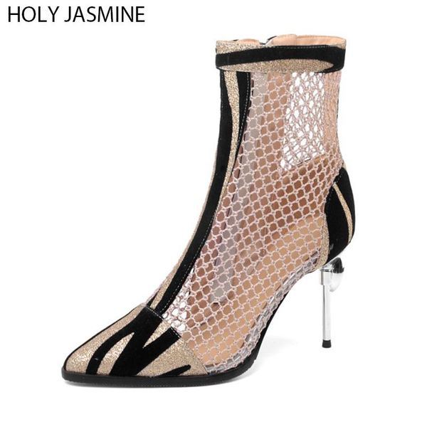mesh ankle boots women pointed toe short booties fashion women pumps 9.5cm high heels spring white black gold botas mujer
mesh ankle boots women pointed toe short booties fashion women pumps 9.5cm high heels spring white black gold botas mujer