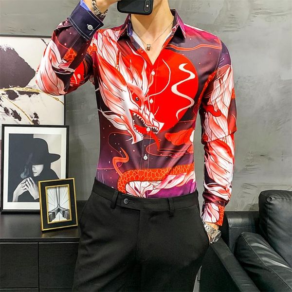 men's casual shirts 2021 spring stylish dragon print long sleeve for men clothing simple slim fit prom tuxedo streetwear 3xl- red, White;black
men's casual shirts 2021 spring stylish dragon print long sleeve for men clothing simple slim fit prom tuxedo streetwear 3xl- red, White;black