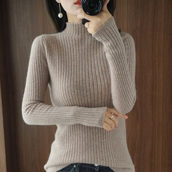 lady sweater slim-fit bottoming shirt for outer wear, thickened in autumn and winter, and simple semi-high neck sweater, White;black
lady sweater slim-fit bottoming shirt for outer wear, thickened in autumn and winter, and simple semi-high neck sweater, White;black