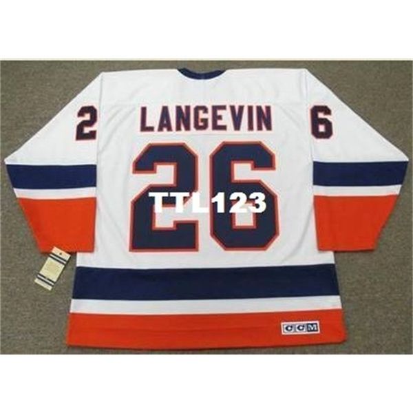 121 #26 dave langevin new york islanders 1982 ccm vintage home home hockey jersey or custom any name or number retro jersey, Black
121 #26 dave langevin new york islanders 1982 ccm vintage home home hockey jersey or custom any name or number retro jersey, Black