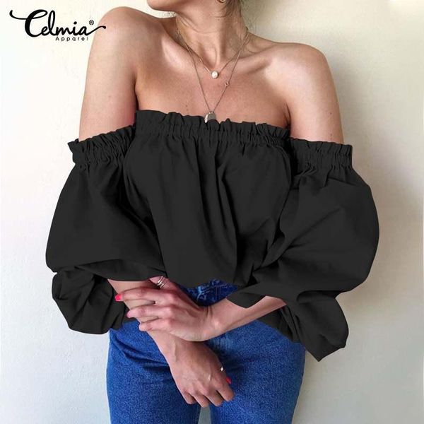 2020 мода женские рубашки celmia sexy off lefe элегантные блузки фонарь рукав лето случайные офисные вершины твердого клуба blusas, White
2020 мода женские рубашки celmia sexy off lefe элегантные блузки фонарь рукав лето случайные офисные вершины твердого клуба blusas, White