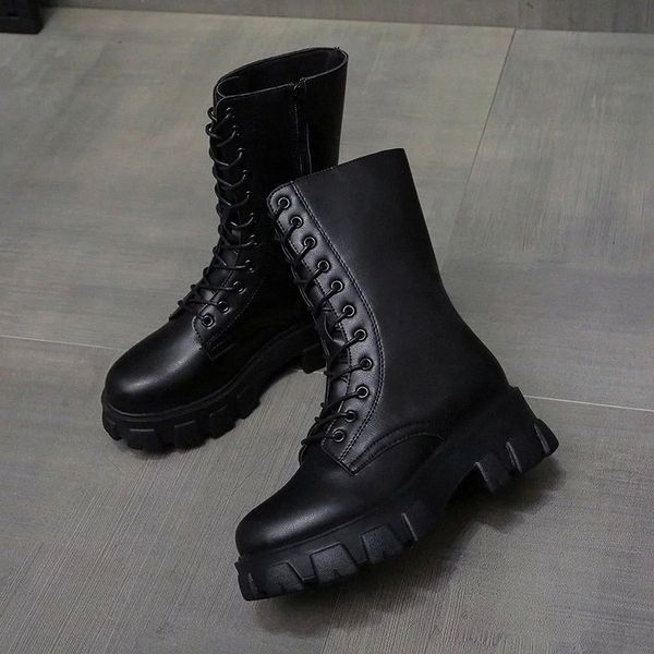 2020 Winter Spring Women White Boots Autumn Fashion Black Leather Platform Gothic Boots Punk Combat Mid-Calf for Women #DM9F
2020 Winter Spring Women White Boots Autumn Fashion Black Leather Platform Gothic Boots Punk Combat Mid-Calf for Women #DM9F