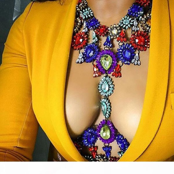 wholesale- 2020 fashion exquisite body chains vintage crystal necklaces for women statement bijoux femme jewelry bodychain, Silver
wholesale- 2020 fashion exquisite body chains vintage crystal necklaces for women statement bijoux femme jewelry bodychain, Silver