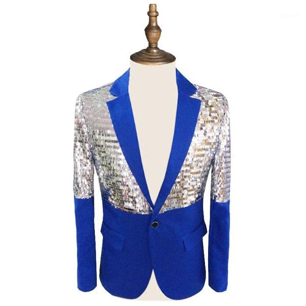men's suits & blazers fashion sparkly sequins men white suit jacket bar male singer wedding host blazer costume slim individuality show, White;black
men's suits & blazers fashion sparkly sequins men white suit jacket bar male singer wedding host blazer costume slim individuality show, White;black