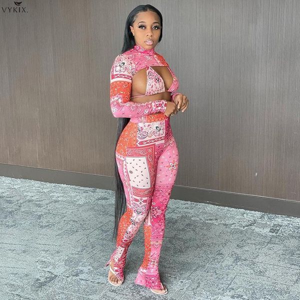 women's tracksuits 2021 vintage printed 3 piece sets turtleneck short bra high waist leggings elastic streetwear women club outfits, Gray
women's tracksuits 2021 vintage printed 3 piece sets turtleneck short bra high waist leggings elastic streetwear women club outfits, Gray