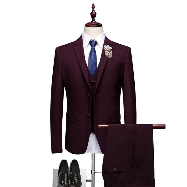 men's suits & blazers burgundy men for wedding pants groom tuxedo groomsmen man blazer jacket 3 pieces slim fit dinner prom party, White;black
men's suits & blazers burgundy men for wedding pants groom tuxedo groomsmen man blazer jacket 3 pieces slim fit dinner prom party, White;black