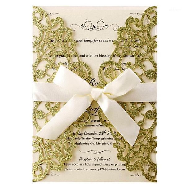 greeting cards (100 pieces/lot) laser cut glittery gold wedding engagement invitations customize print baptism birthday invitation card ic12
greeting cards (100 pieces/lot) laser cut glittery gold wedding engagement invitations customize print baptism birthday invitation card ic12