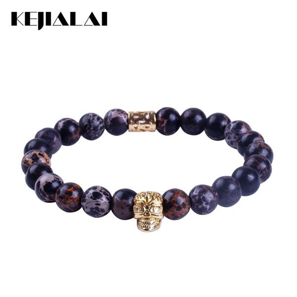 kejialai 1pc anil arjandas skull bracelet 8mm black sea sediment stone imperial beads skull charm bracelet men jewelry gift, Golden;silver
kejialai 1pc anil arjandas skull bracelet 8mm black sea sediment stone imperial beads skull charm bracelet men jewelry gift, Golden;silver