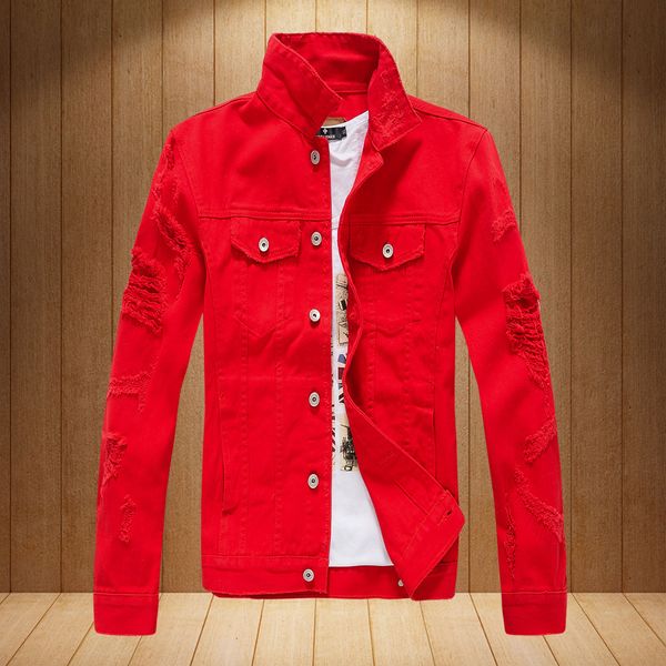 2021 new denim jackets korean fashion men's hip hop ripped jeans jacket coat men brand clothing black white red pink xxxl 9i2u, Black;brown
2021 new denim jackets korean fashion men's hip hop ripped jeans jacket coat men brand clothing black white red pink xxxl 9i2u, Black;brown